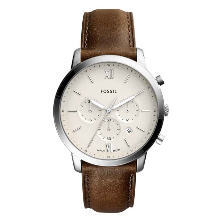 Fossil FS5380 Neutra Chronograph Brown Leather Strap Watch - W10167