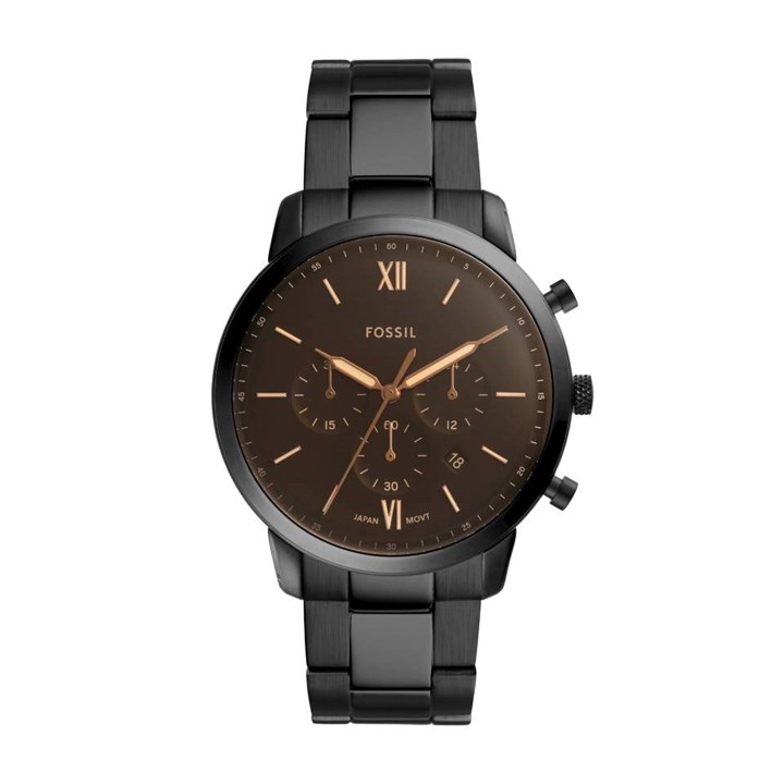 Fossil FS5525 Neutra Black IP Chronograph Bracelet Watch - W10177