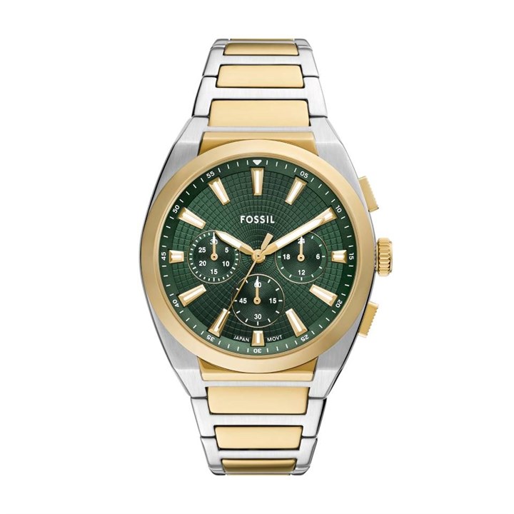 Fossil FS6106 Everett Chronograph Two Tone Bracelet Watch - W10405