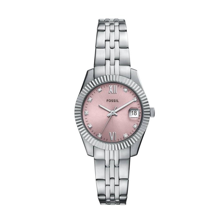 Fossil ES5403 Scarlette Pink Dial Bracelet Watch - W10407