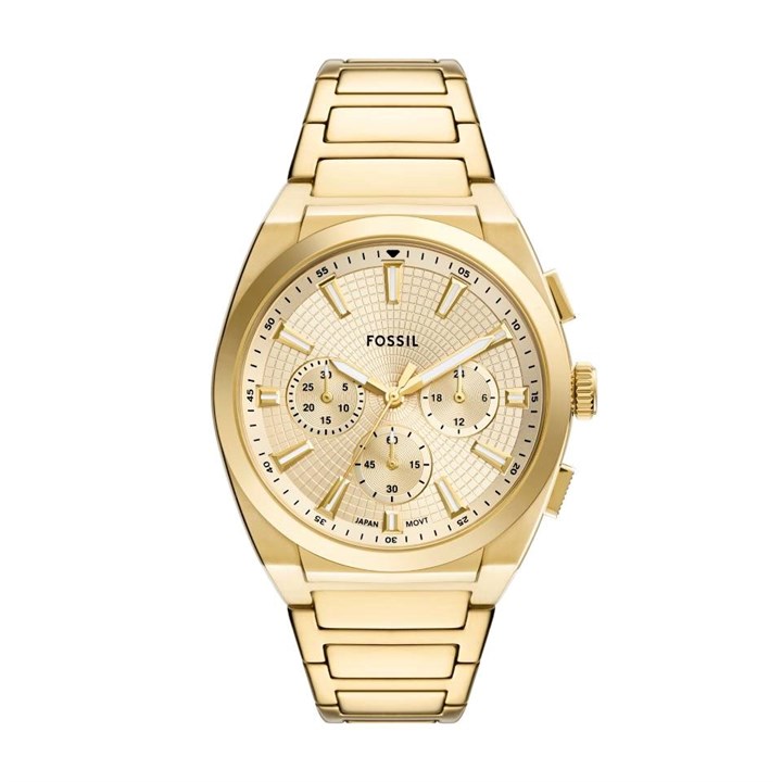 Fossil FS6119 Everett Chronograph Gold Tone Bracelet Watch - W10416
