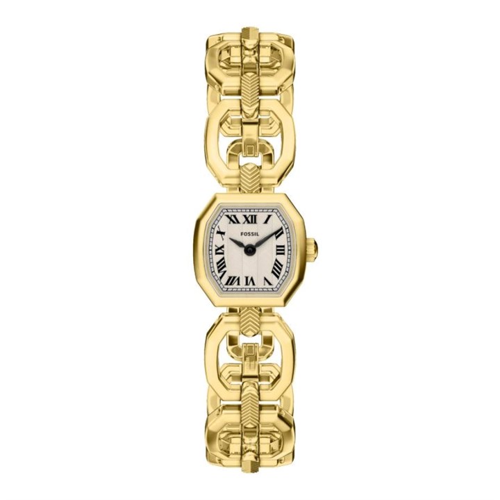 Fossil ES5483 Harlow Mini Gold Tone Chain Bracelet Watch - W10497