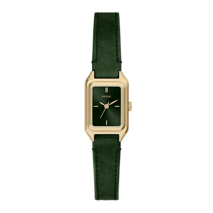 Fossil ES5531 Raquel Green Leather Strap Watch - W10546