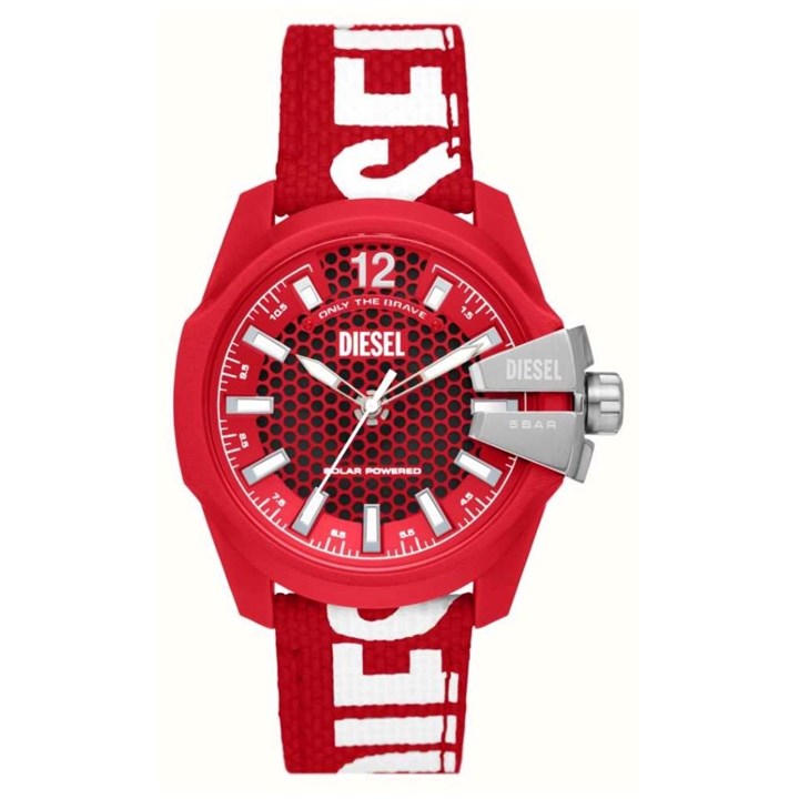 Diesel DZ4619 Baby Chief Red Resin Strap Watch - W11272