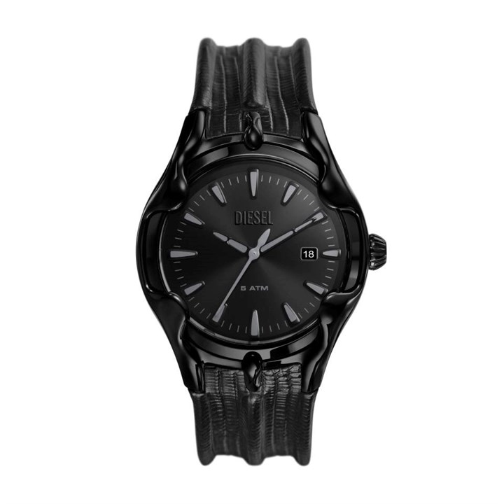 Diesel DZ2193 Vert Black Leather Strap Watch - W11291