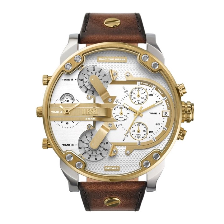 Diesel DZ7483 Mr Daddy 2.0 Brown Leather Strap Watch - W11303