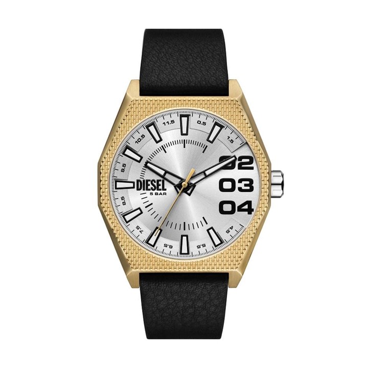 Diesel DZ2219 Scraper Black Leather Strap Watch - W11313