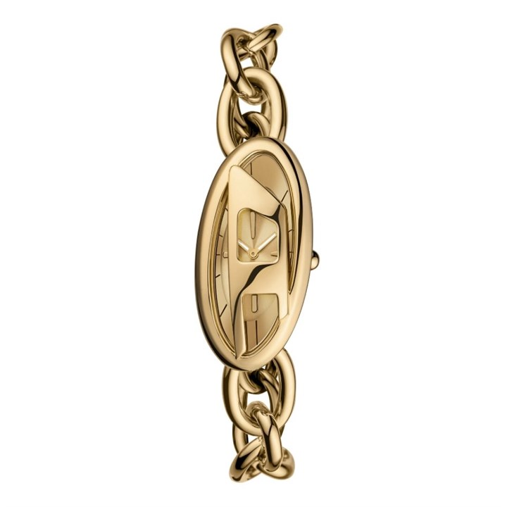 Diesel DZ5611 D-Era Gold Tone Chain Bracelet Watch - W11315