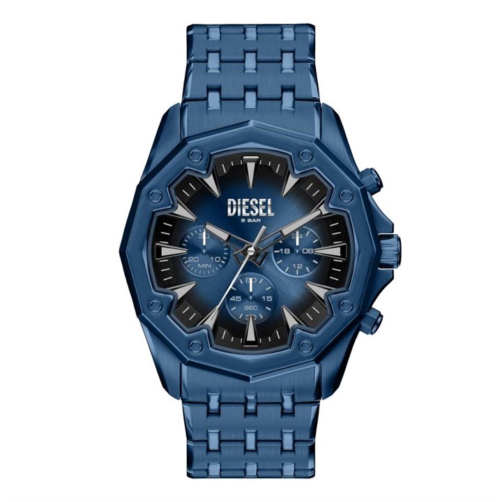 Diesel DZ4705 Stinger Chronograph Blue IP Bracelet Watch - W11370