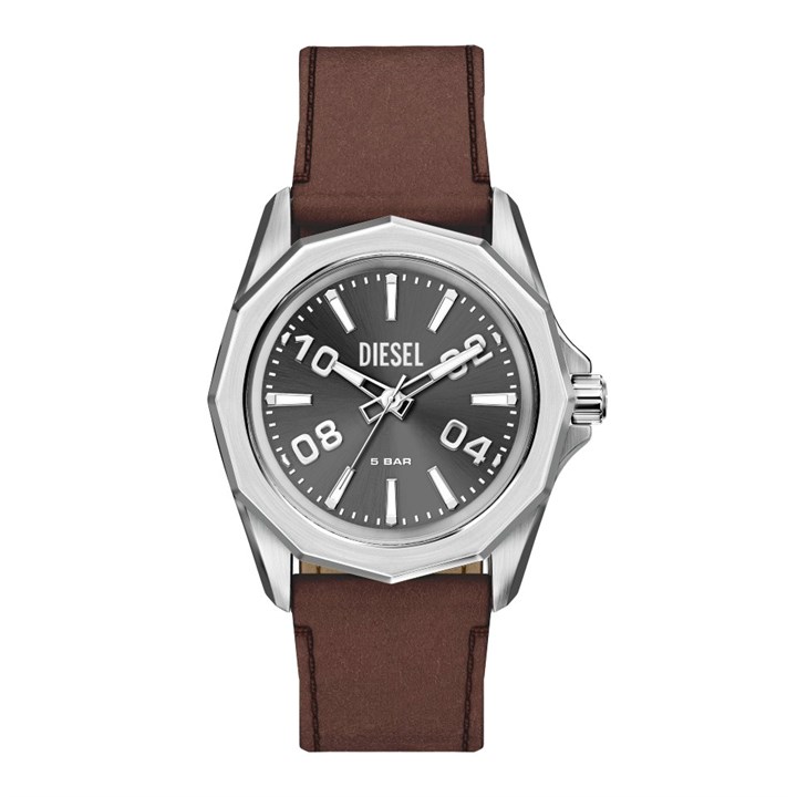 Diesel DZ2240 Stinger Brown Leather Strap Watch - W11377