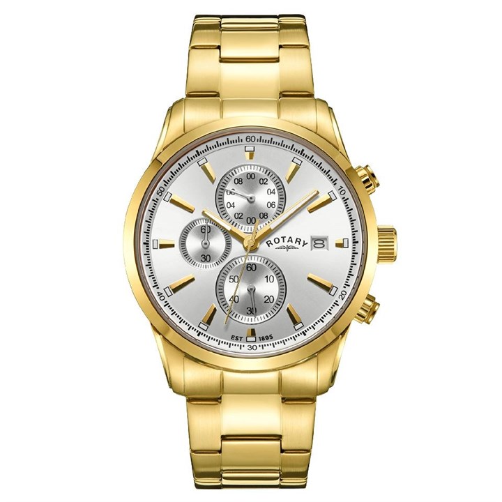 Rotary GB00088/06 Gold Tone Chronograph Bracelet Watch - W13130