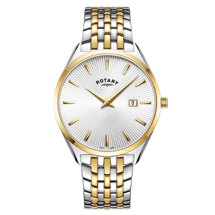 Rotary GB08011/02 Ultra Slim Two Tone Bracelet Watch - W13133