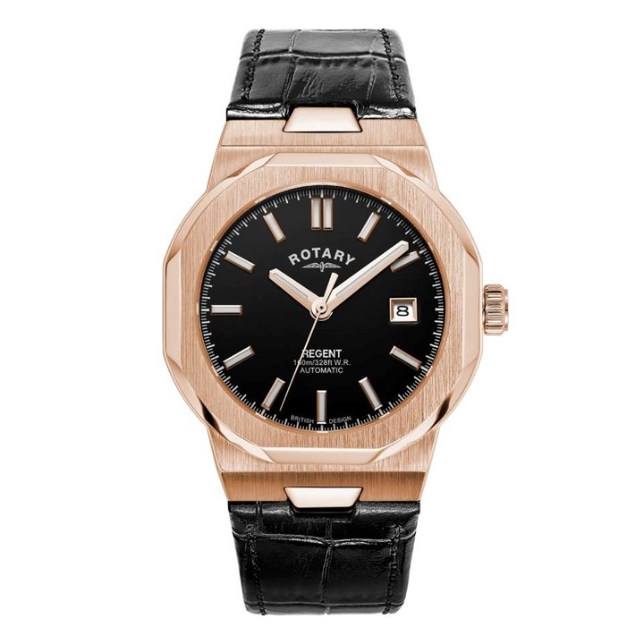 Rotary GS05414/04 Regent Black Leather Strap Watch - W13155