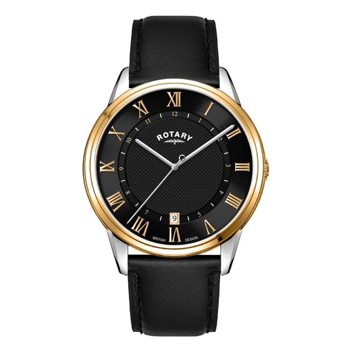 Rotary GS053910/10 Cambridge Black Leather Strap Watch - W13247