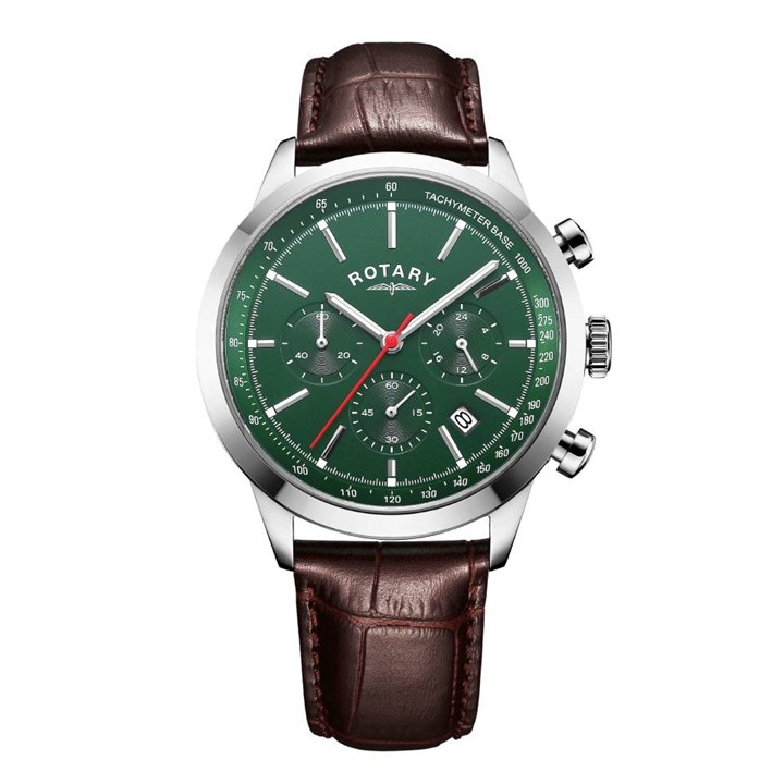 Rotary GS03018/24 Henley Chronograph Brown Strap Watch - W13263