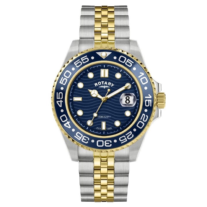 Rotary RGB10018/05 Apex100 Diver Two Tone Bracelet Watch - W13297