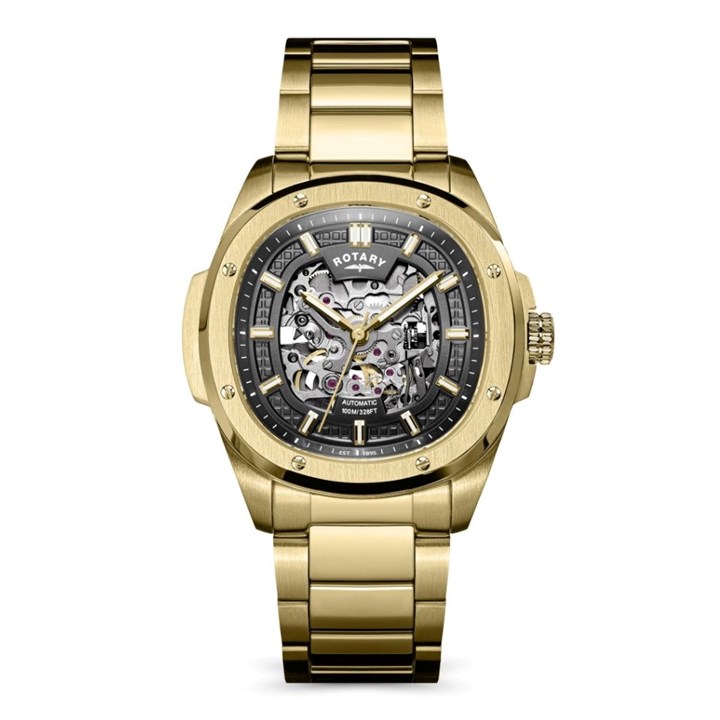 Rotary RGB10078/04 Apex100 Skeleton Automatic Bracelet Watch - W13326