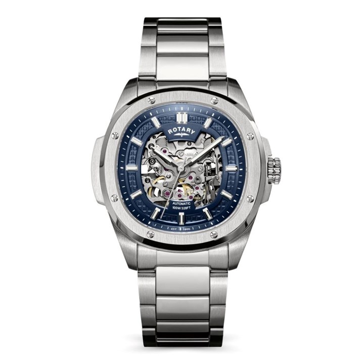Rotary RGB10079/05 Apex100 Skeleton Automatic Bracelet Watch - W13327
