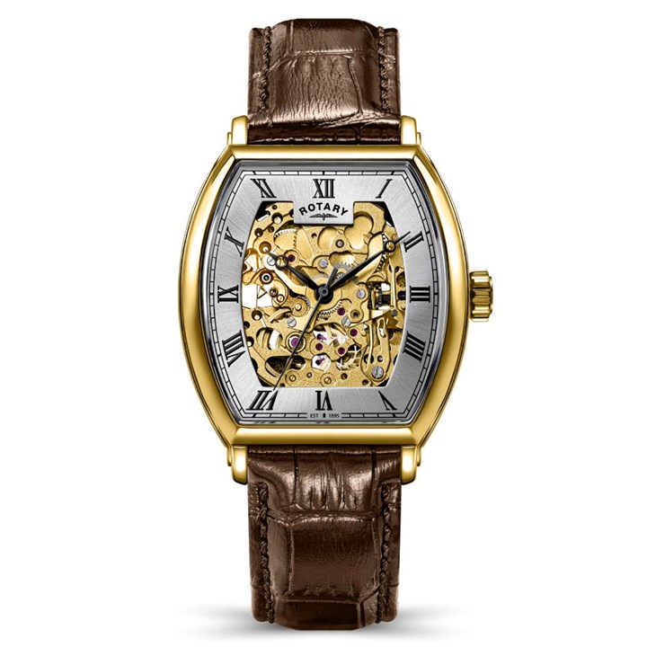 RGS10108/03 Rotary Greenwich Automatic Brown Strap Watch - W13362