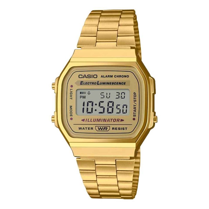 Casio Vintage A168WG-9EF Gold Tone Bracelet Watch - W1527