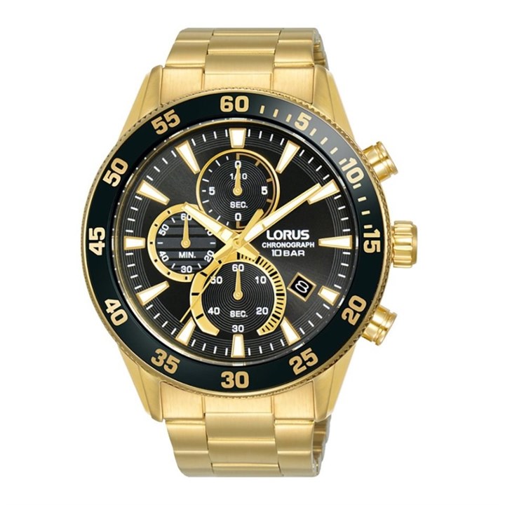 Lorus RM330JX9 Gold Plated Chronograph Bracelet Watch - W16274