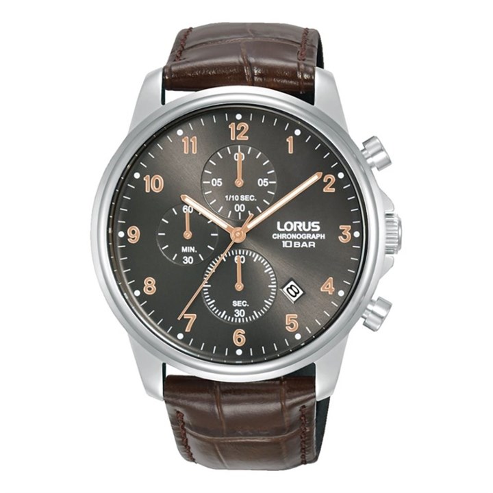 Lorus RM343JX9 Chronograph Brown Leather Strap Watch - W16276