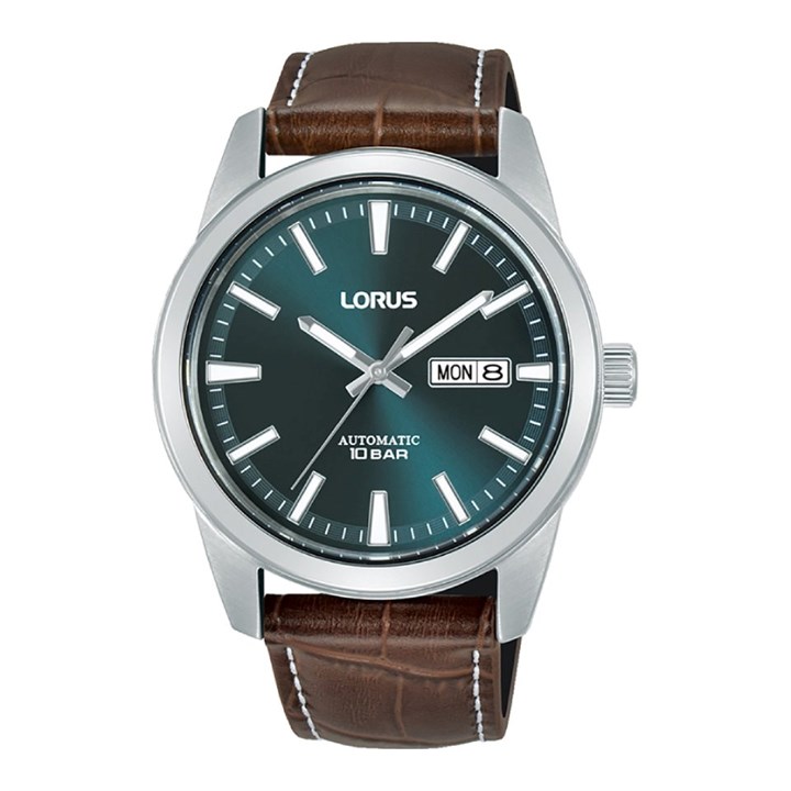 Lorus RL497BX9 Automatic Blue Dial Brown Leather Strap Watch - W16317