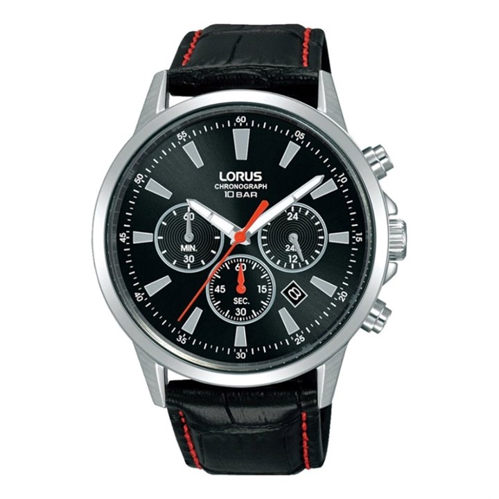 Lorus RT315LX9 Chronograph Black Leather Strap Watch - W16330
