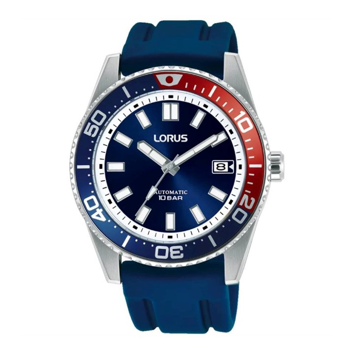 Lorus RU431AX9 Automatic Blue Silicone Strap Watch - W16353