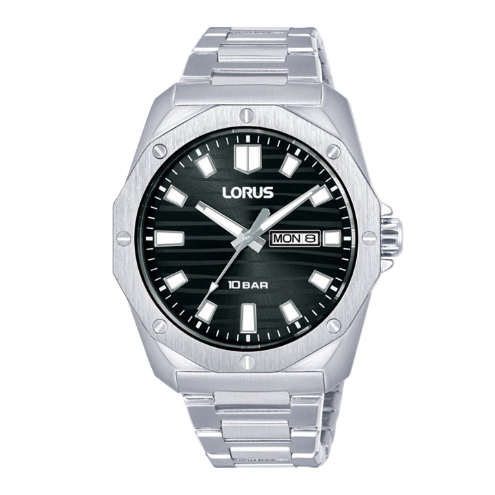 Lorus RJ689AX9 Sport Black Dial Bracelet Watch - W16378