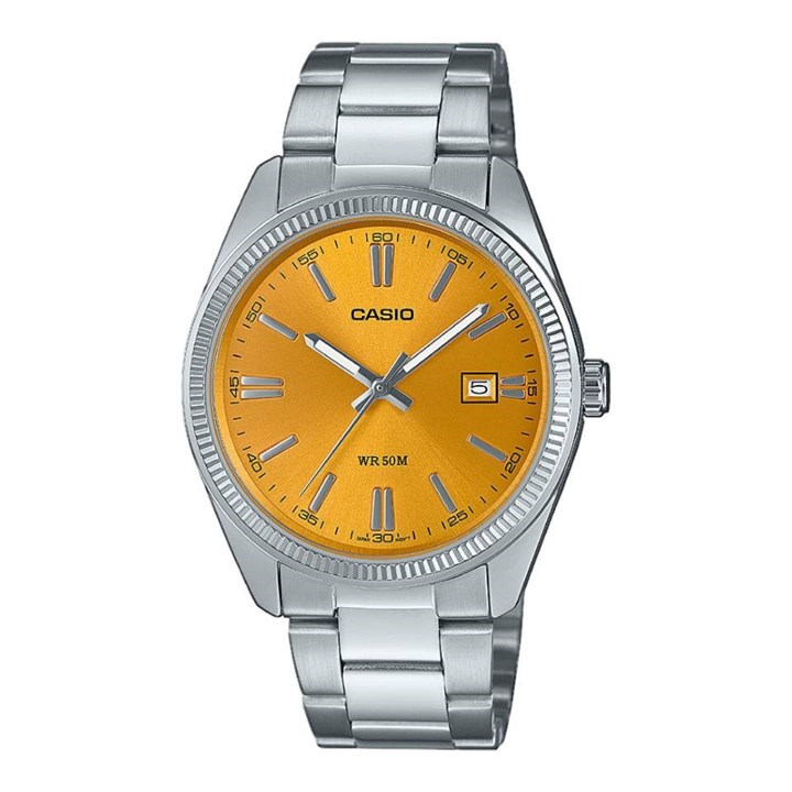 Casio Vintage MTP-1302PD-9AVEF Yellow Dial Bracelet Watch - W17414