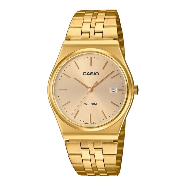 Casio Vintage MTP-B145G-9AVEF Gold Plated Bracelet Watch - W17501