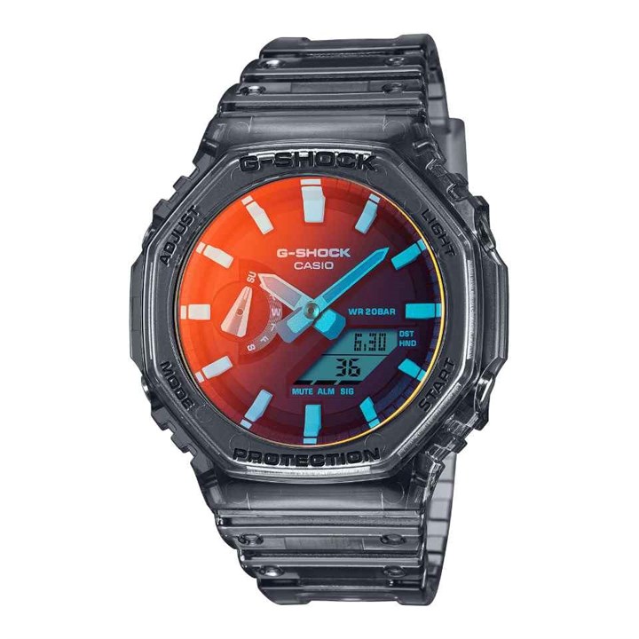 Casio G-SHOCK GA-2100TLS-8AER Grey Jelly Strap Watch - W17530