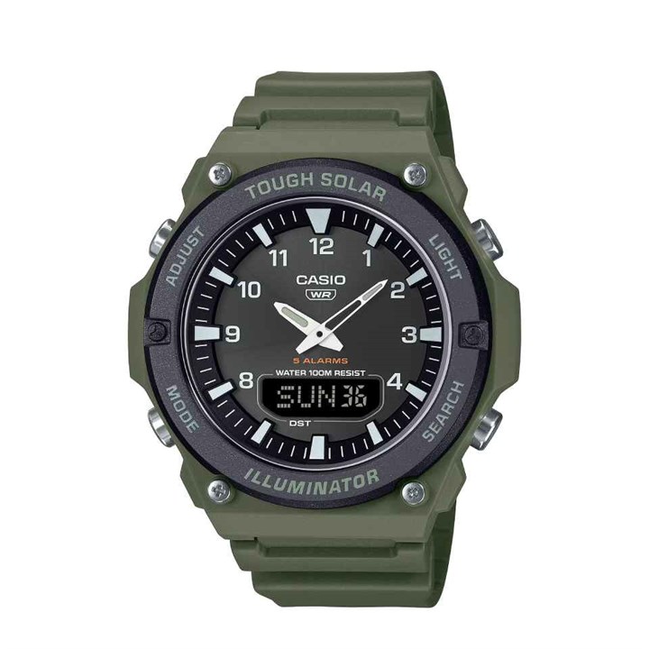 Casio AQ-S820W-3BVEF Tough Solar Green Strap Watch - W17564
