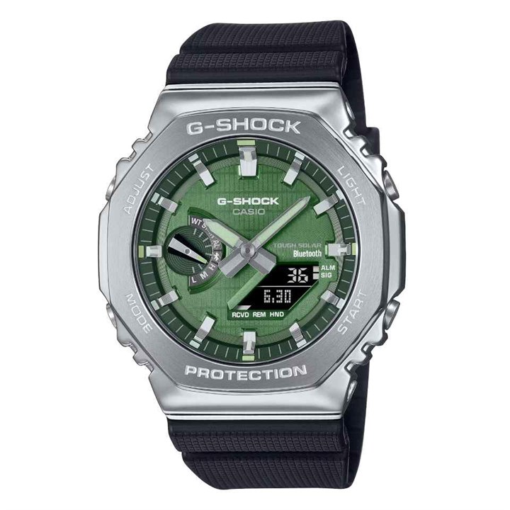 Casio G-SHOCK GBM-2100A-1A3ER Solar Green Dial Resin Strap Watch - W17567