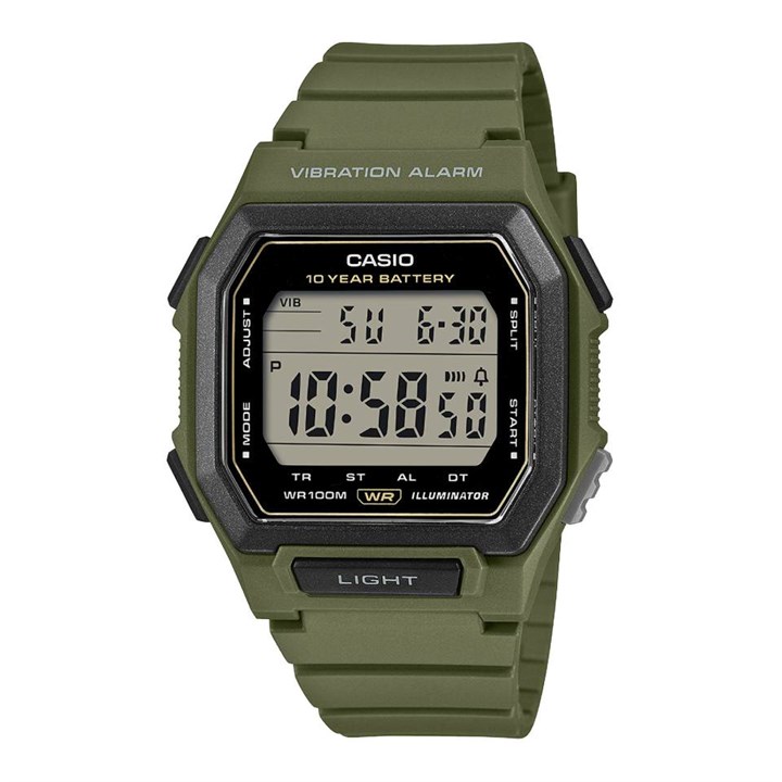 Casio W-738H-3AVEF Digital Green Resin Strap Watch - W17639