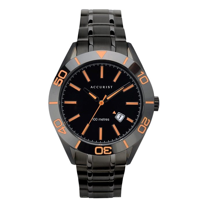 Accurist 7224 Black IP Bracelet Watch - W19146