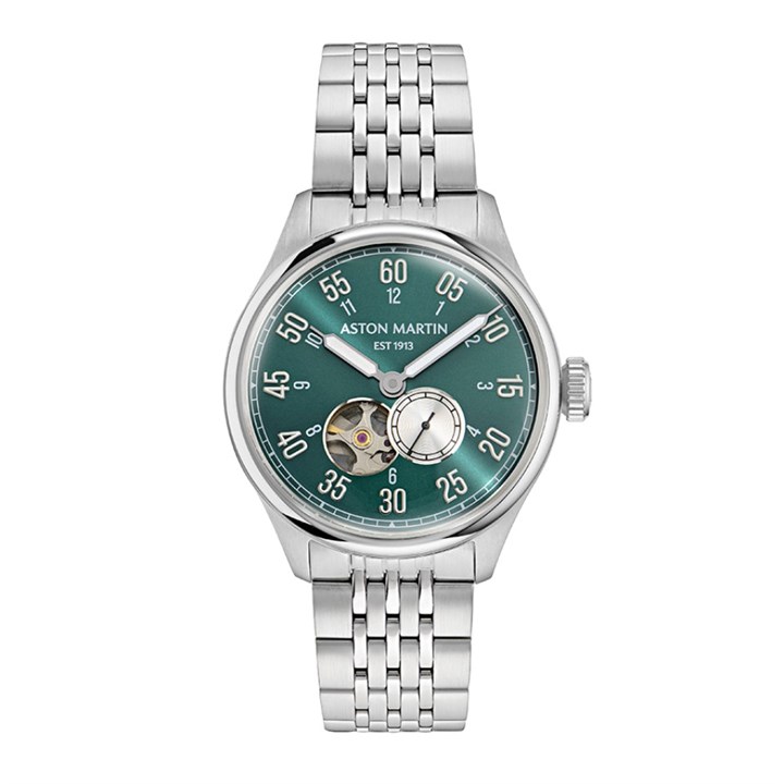 Aston Martin MTTS1F504 Timeless Automatic Stainless Steel Green Dial Bracelet Watch - W2068