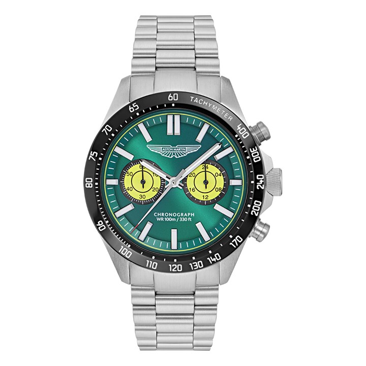 Aston Martin MTIS1F502 Icon Chronograph Dial Stainless Steel Green Dial Bracelet Watch - W2076