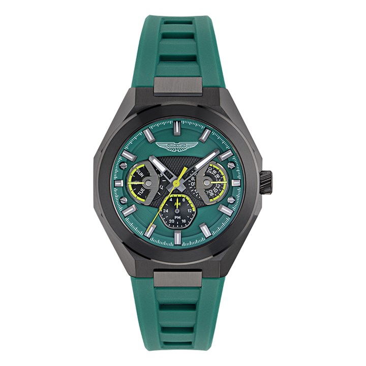 Aston Martin MTRI1F503 Thrill Green Silicone Strap Watch - W2078