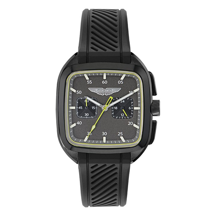Aston Martin MTIU1S605 Icon Blk IP Black Silicone Strap Watch - W2096