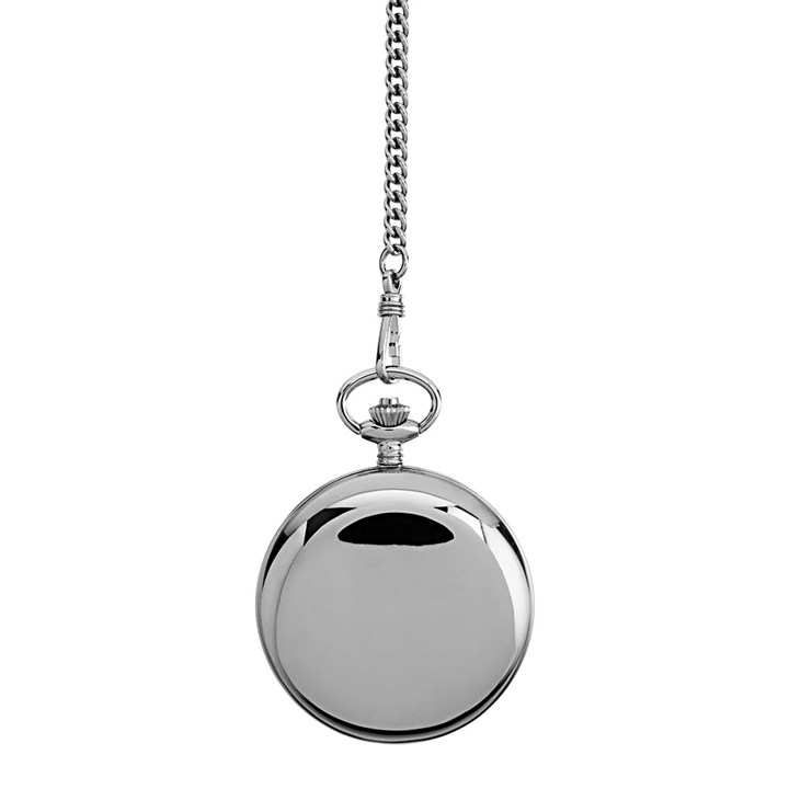 Jean Pierre G250CM Chrome Plated Full Hunter Skeleton Pocket Watch - W2224