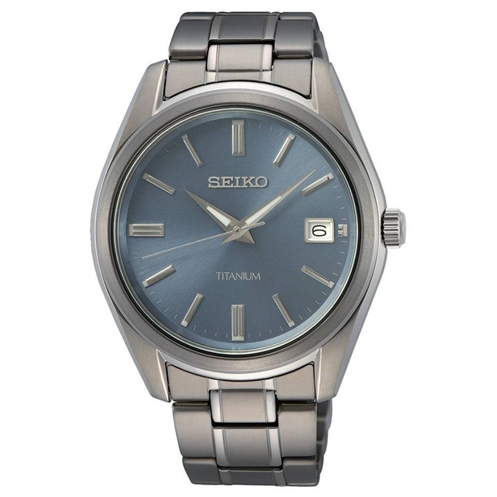 Seiko SUR371P1 Titanium Blue Dial Bracelet Watch - W25211