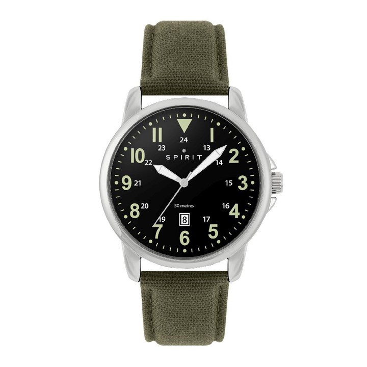 Spirit SP1005 Military Style Green Fabric Strap Watch - W27119