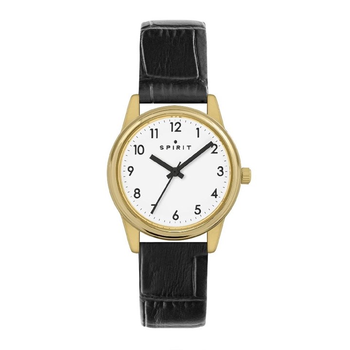 Spirit SP2002 Black Leather Strap Watch - W27143