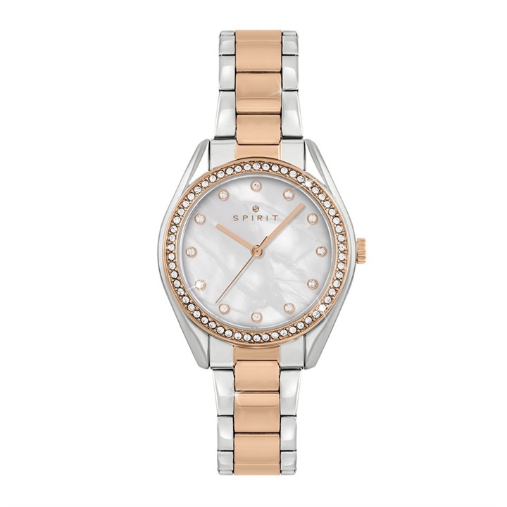 Spirit SP4028 Two Tone Stone Set Bracelet Watch - W27184