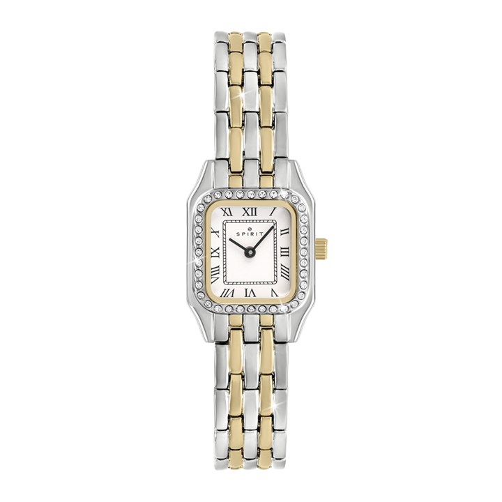 Spirit SP4030 Two Tone Stone Set Bracelet Watch - W27187