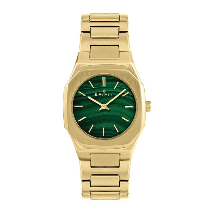 Spirit SP4046 Gold Tone Green Dial Bracelet Watch - W27189