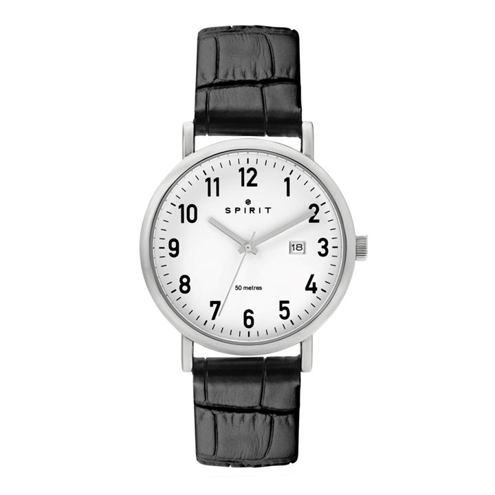 Spirit SP1019 Black Leather Strap Watch - W27224