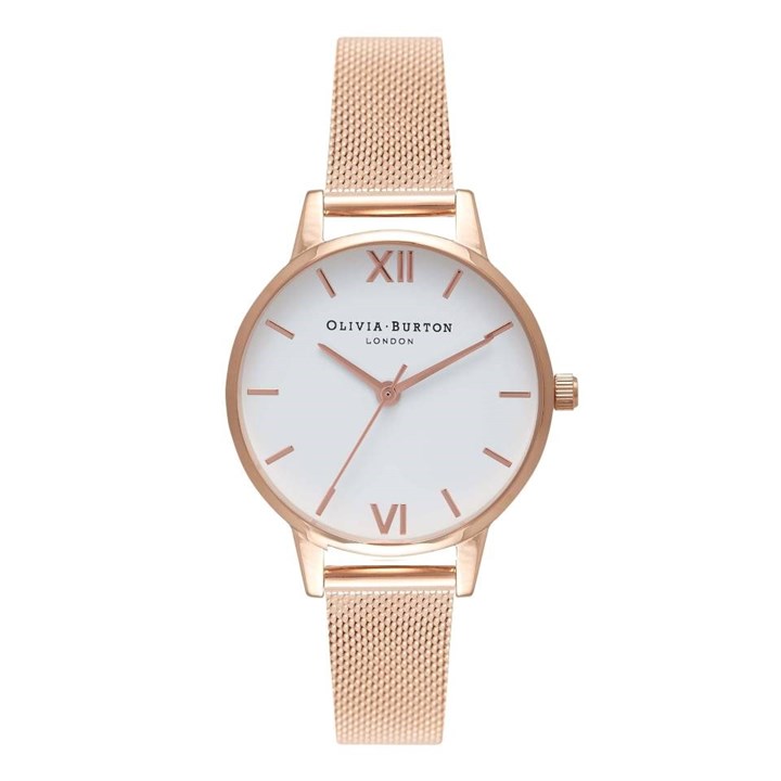 Olivia Burton OB16MDW01 Classic Rose Mesh Bracelet Watch - W28122